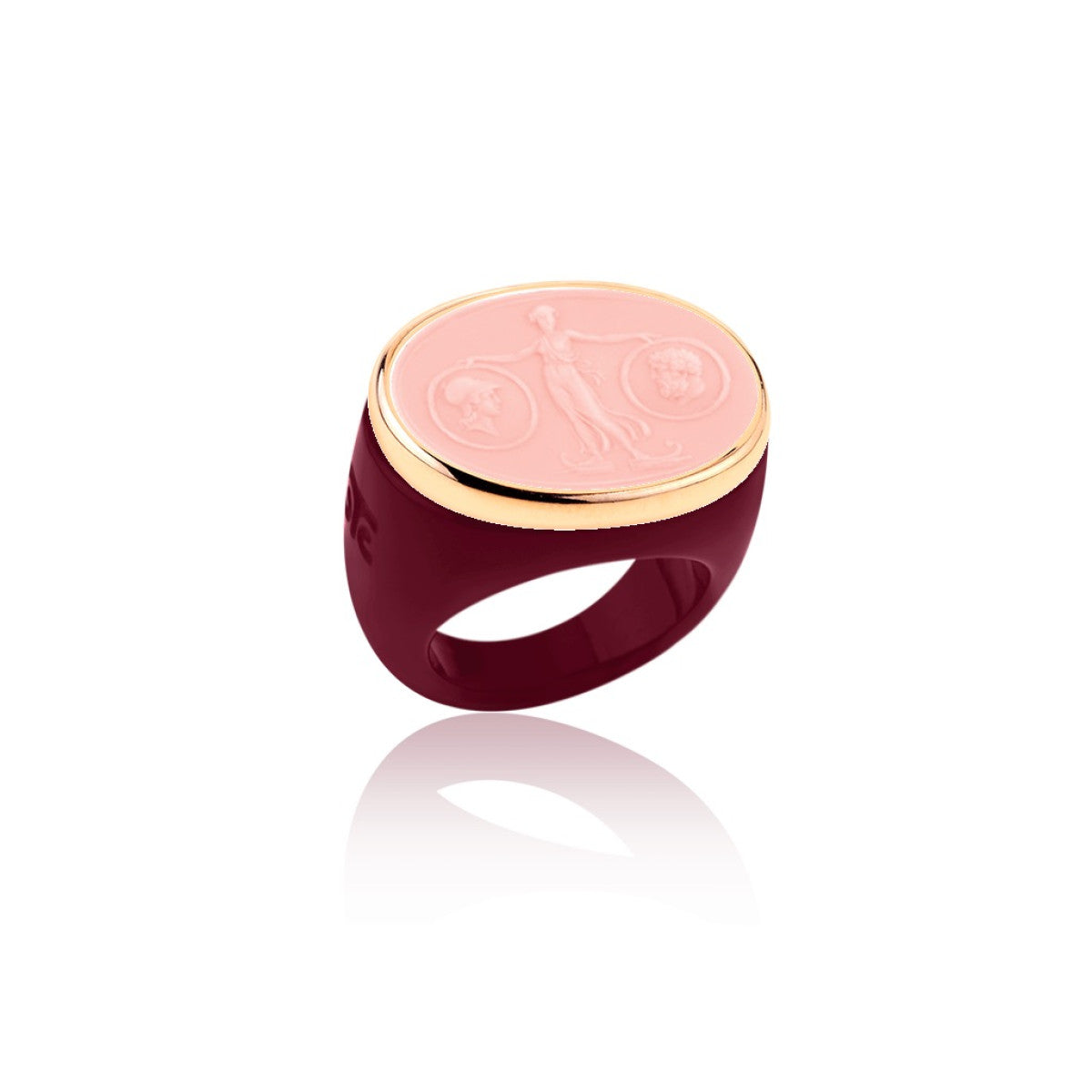 Classic Bordeaux Base Gold with Pink: The Horse