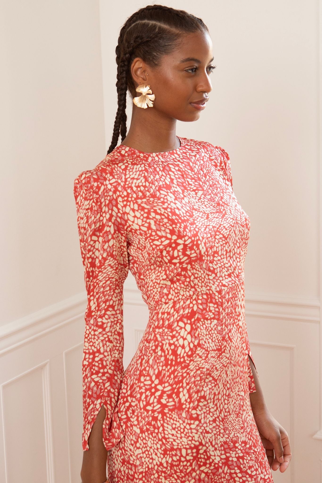 Chloe Dress Abstract Animal Silk