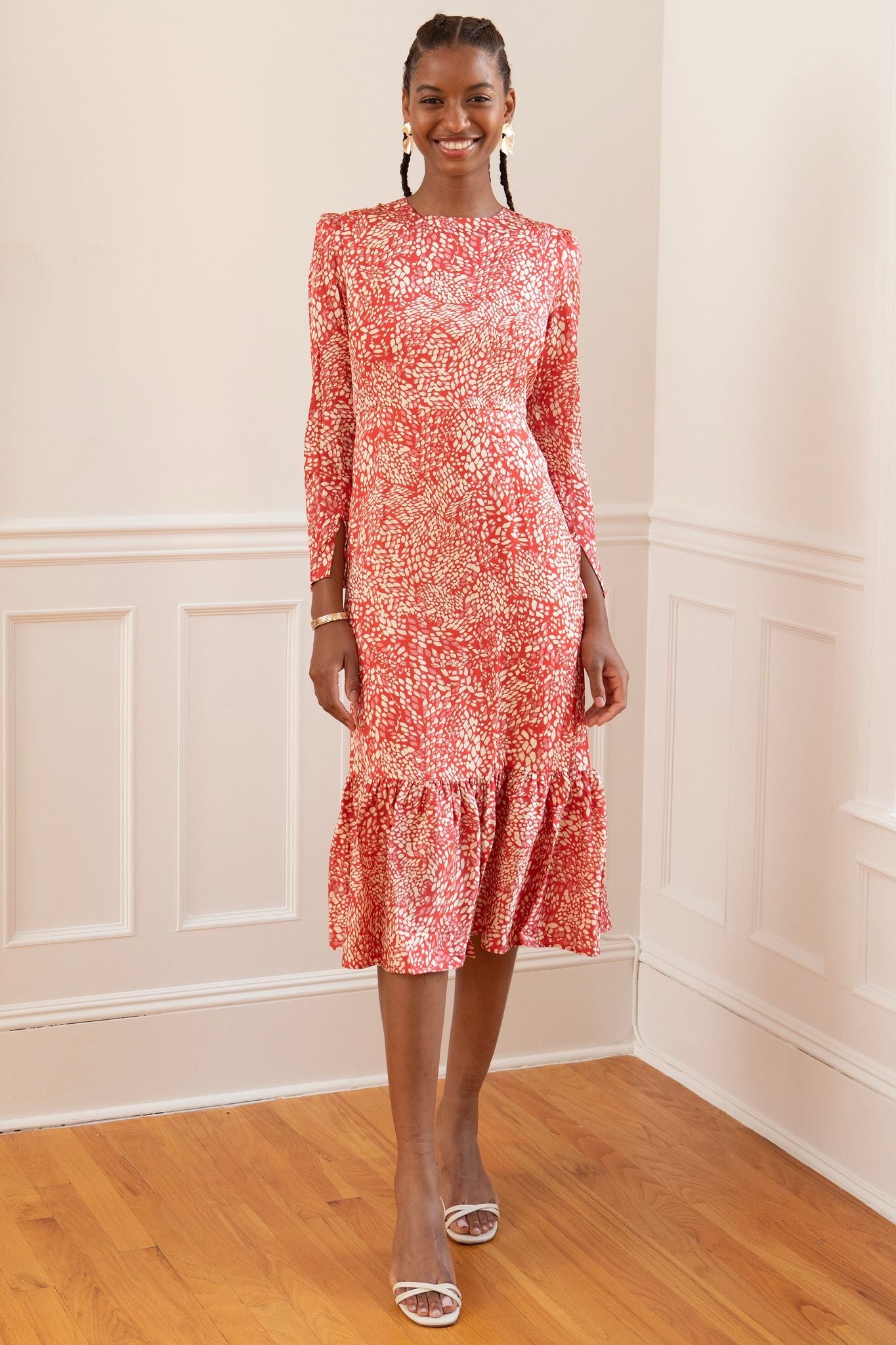 Chloe Dress Abstract Animal Silk
