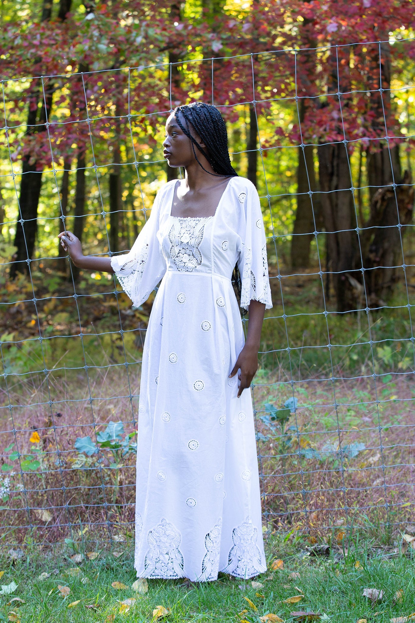 Meredith Falcon Embroidery Dress