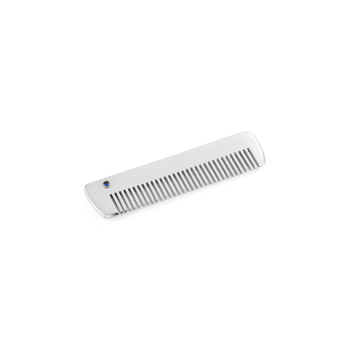 Sterling Silver Comb with Blue Sapphire
