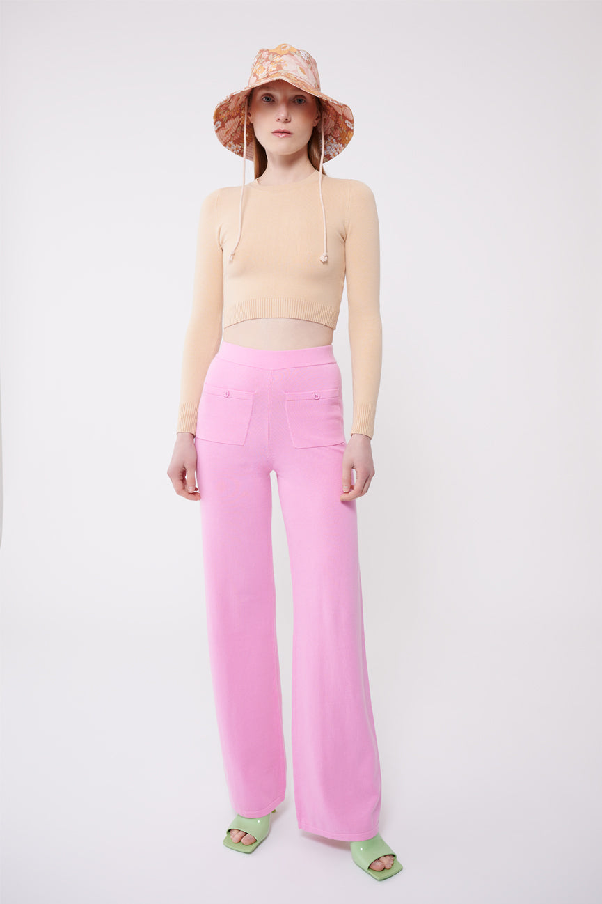Fieno Long Sleeve Crop Crew