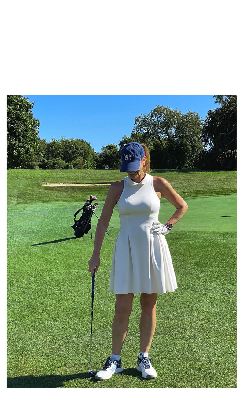 Dune Racerback Dress With Collar