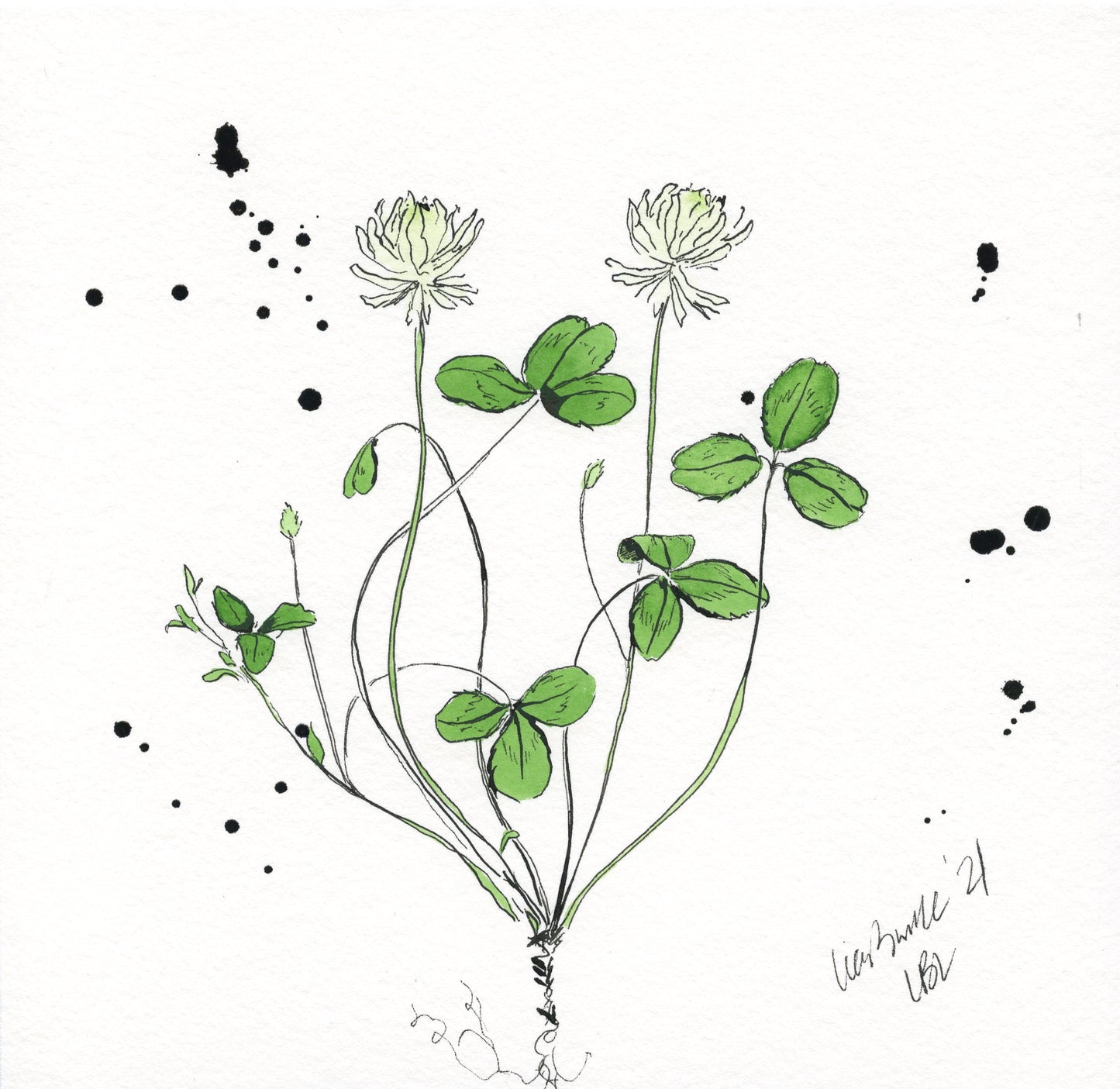 Splatter Clovers (Set of 2)