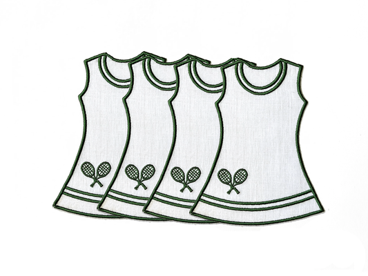 Tennis Dress Cocktail Napkins - Set of 4