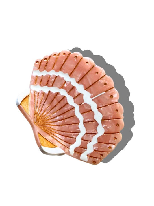 Hand-painted Mini Seashell Claw Hair Clip