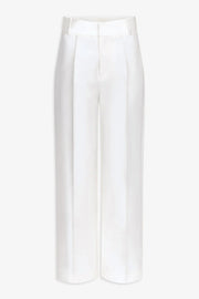 Destree ivory silk flared pants