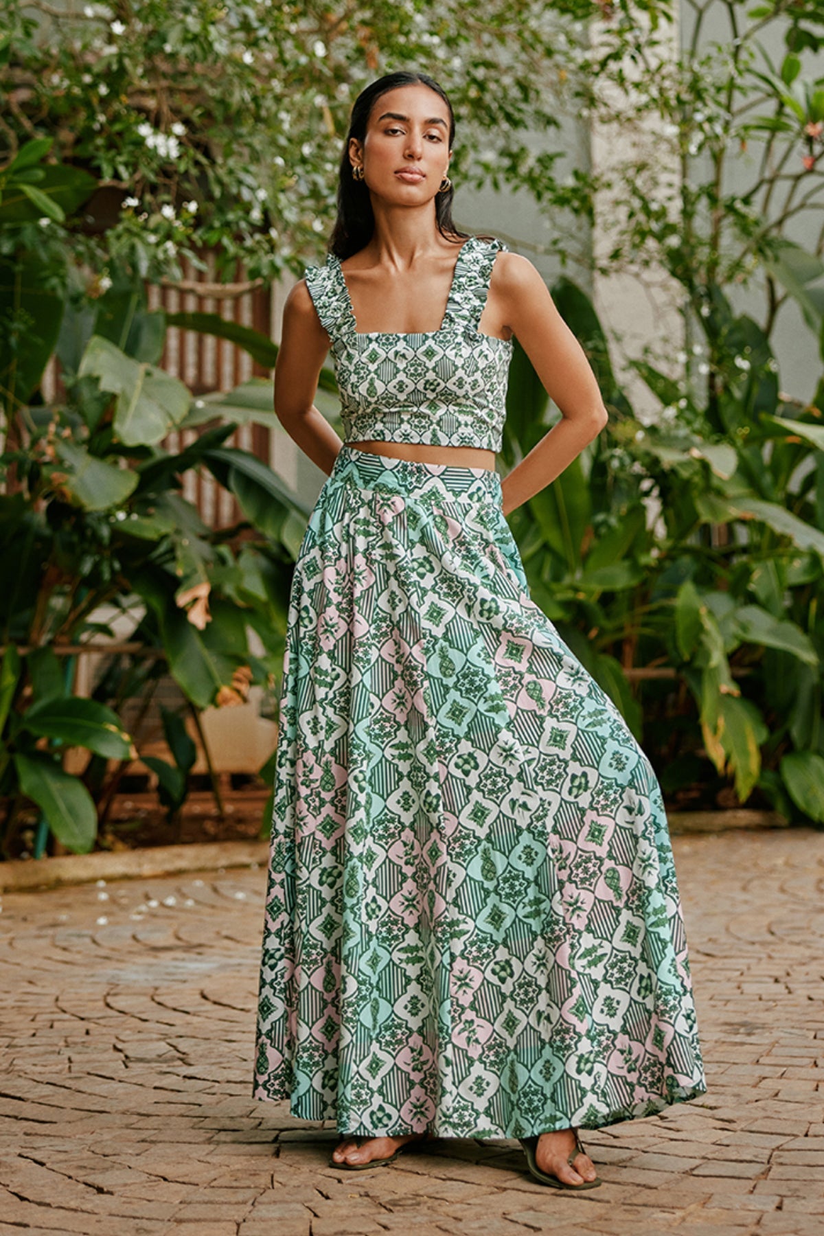 Panelled Maxi Skirt