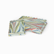 Large scalloped desk tray set with wave pattern, overlapping trays