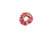 Red fabric scrunchie with small star print