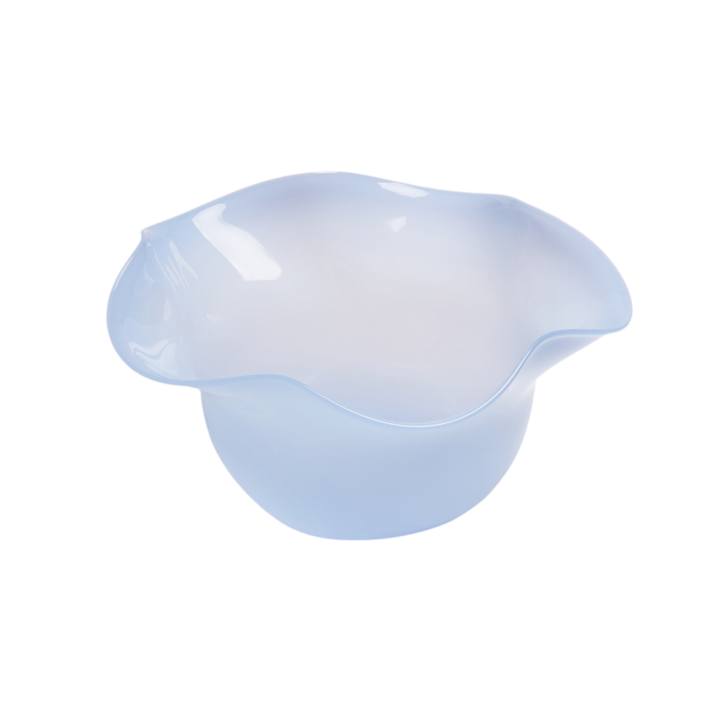 The Antonia Murano Ruffle Bowl in Blue