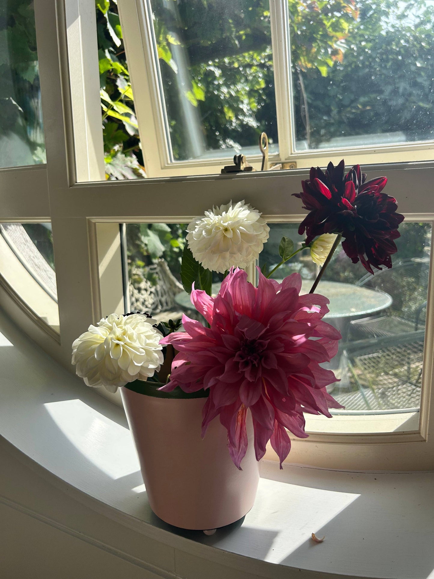 The Penny Planter with Pink and Red Rim