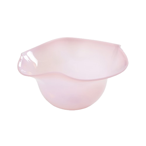 The Antonia Murano Ruffle Bowl in Pink