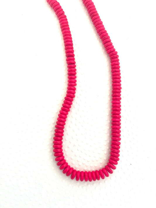 Brights Necklace: Hot pink