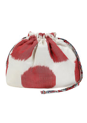 Edgartown Silk Ikat Party Purse - Pink, Claret