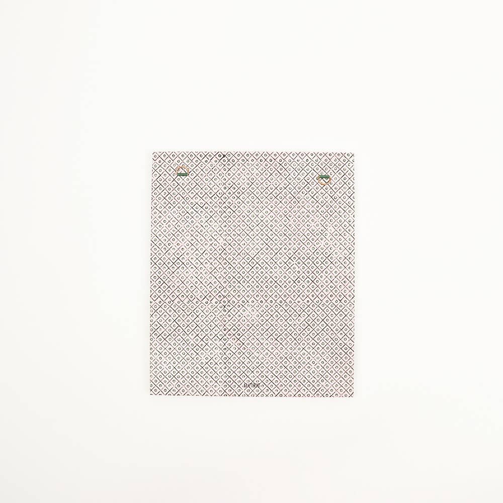 BLOCK PRINTED WALL PICTURE FRAME - GREEN ROBIN PEONY