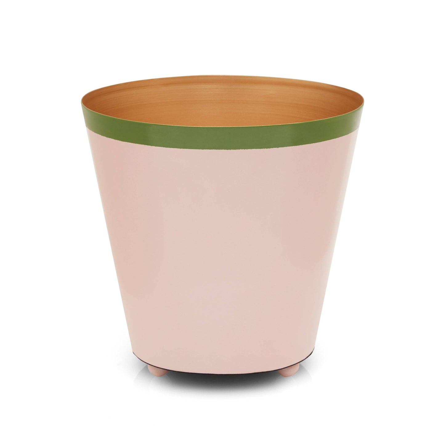 The Penny Planter with Pink and Green Rim