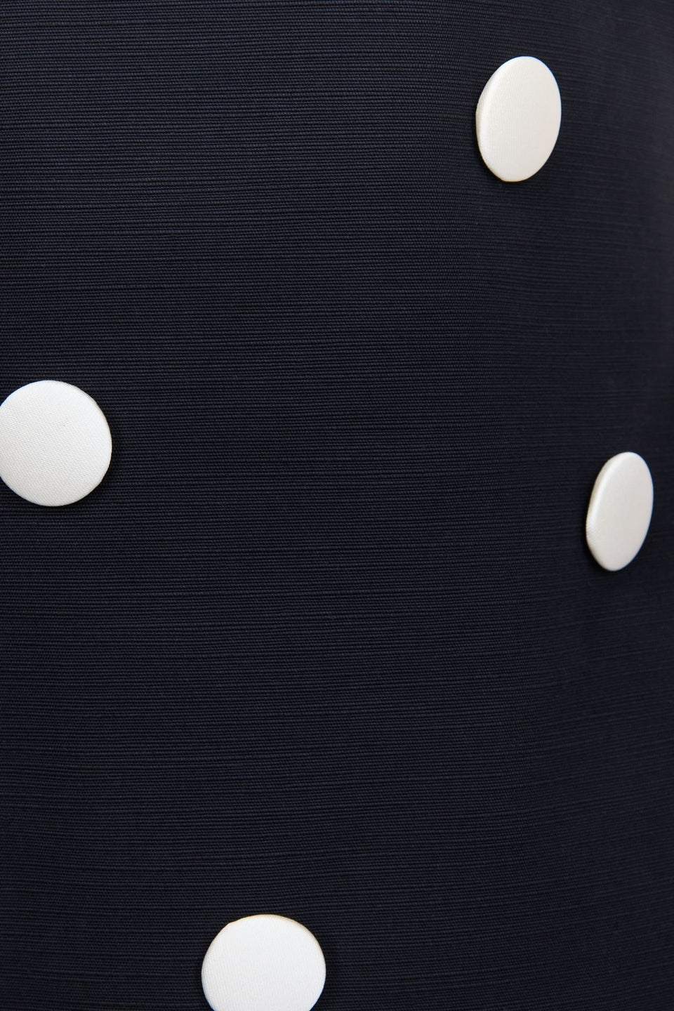 Black cotton dress with contrasting dots