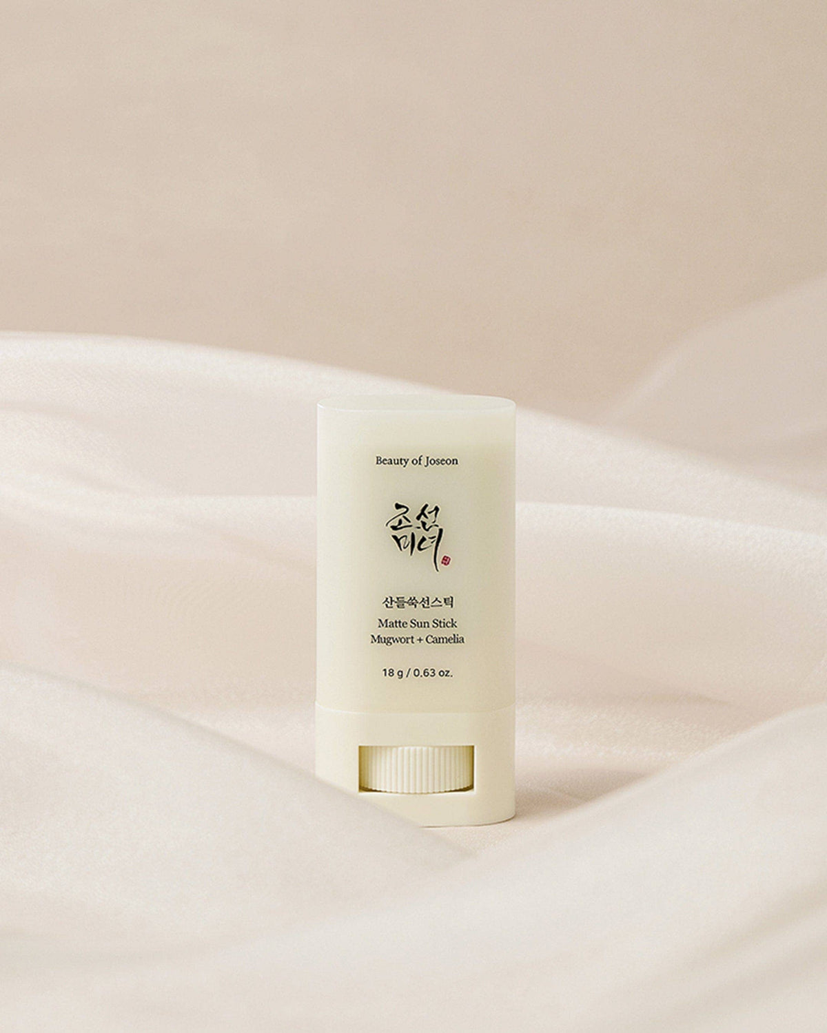 Beauty of Joseon Matt Sun Stick, white sunscreen stick with front label window