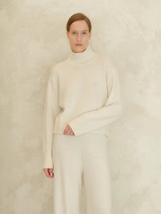 Cashmere Blend Turtleneck Sweater