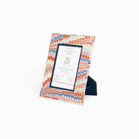 Hand Marbled Tabletop Picture Frame