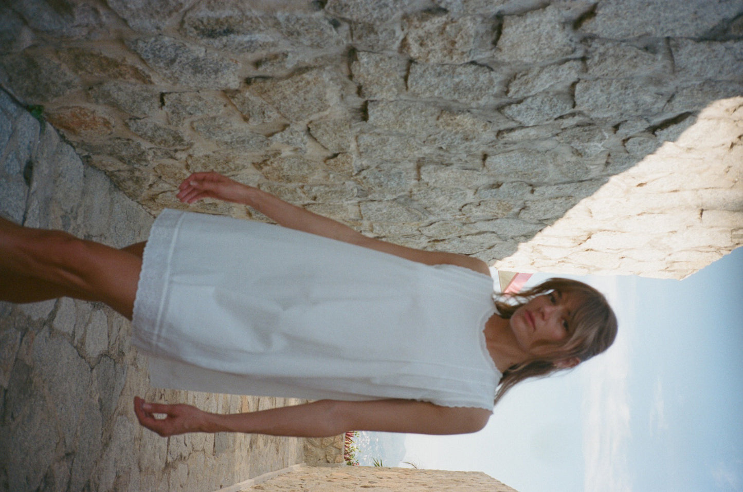 Ebba White Embroidered Cotton Dress