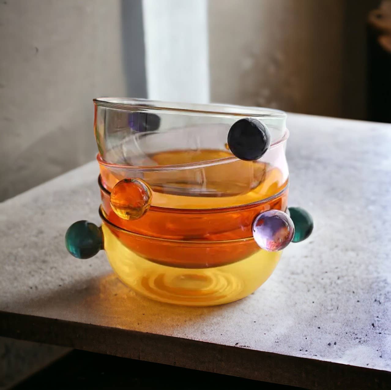 Yellow Candy Glass Bowl