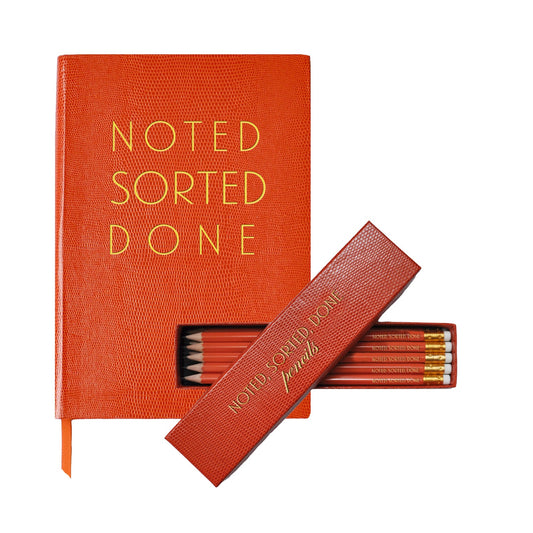 Noted, Sorted, Done Notebook & Pencils