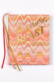 Decorative book cover with zigzag pattern and large gold title letters