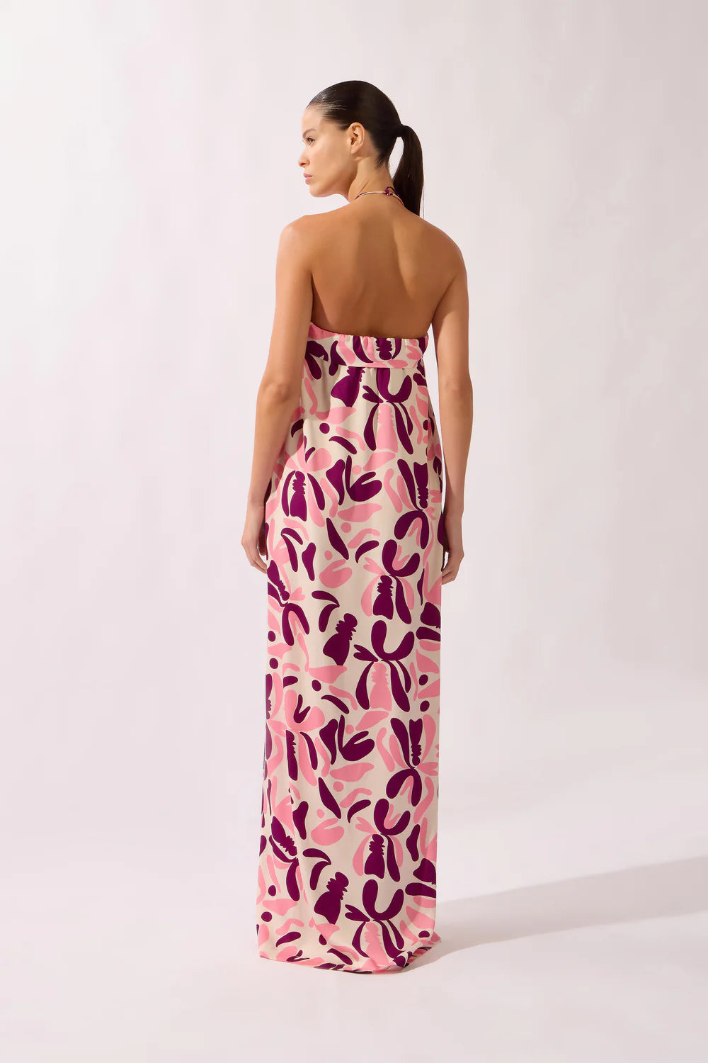 floral tie neck maxi dress Bold Floral Halterneck Maxi Dress – TUKE BAZAAR