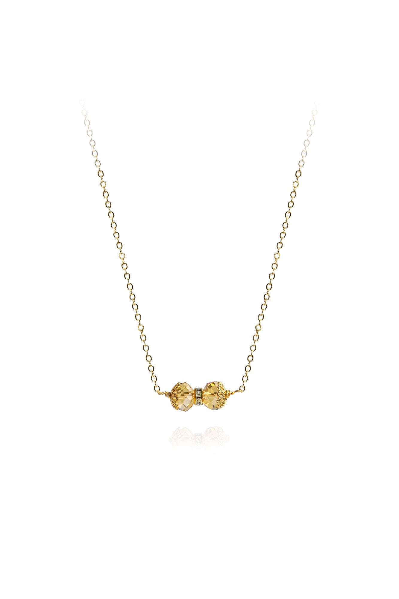 Elise Bow Necklace in Gold