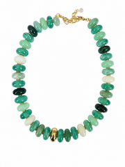 Candy Glass Necklace - Multi Green