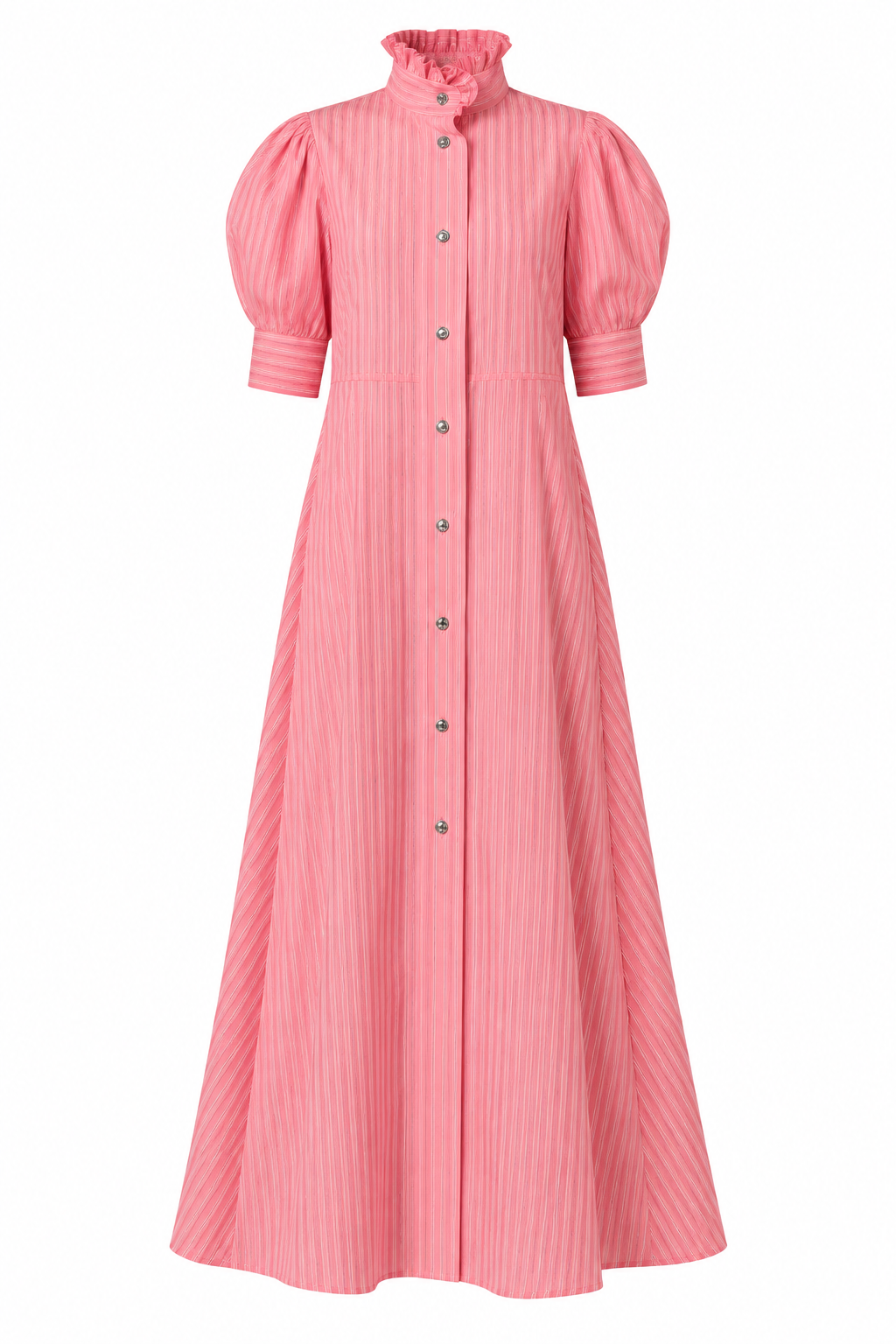 Venetia Short Sleeves Dress - Flamingo Pink