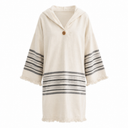Hooded Pesthamal Mini Dress Natural