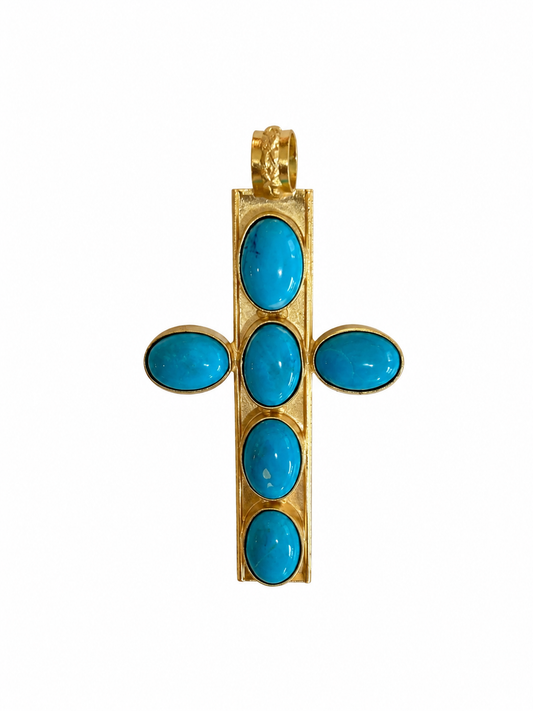 Turquoise Cross Pendant