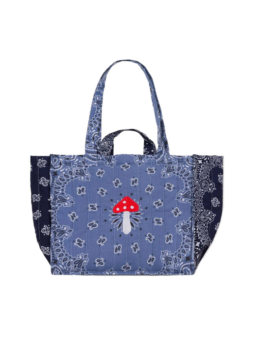 Moyen Cabas Matelassé Mushroom Navy