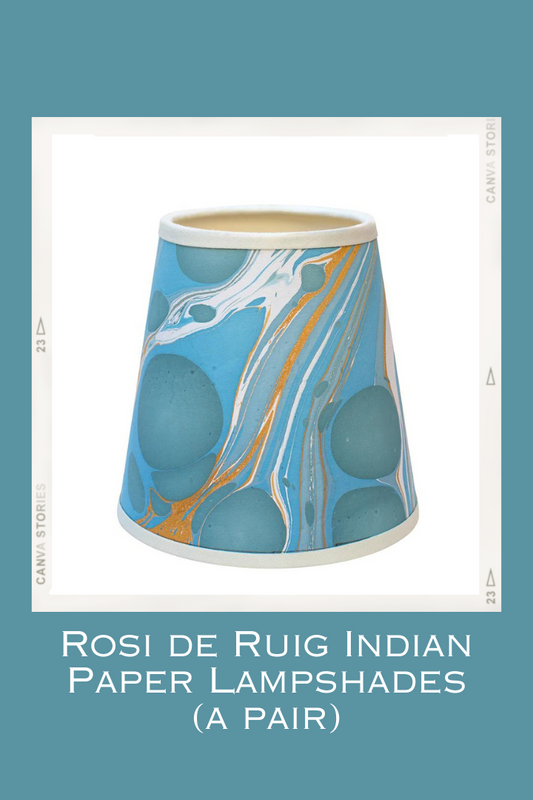 Rosi de Ruig Indian Paper Lampshades (Pair)