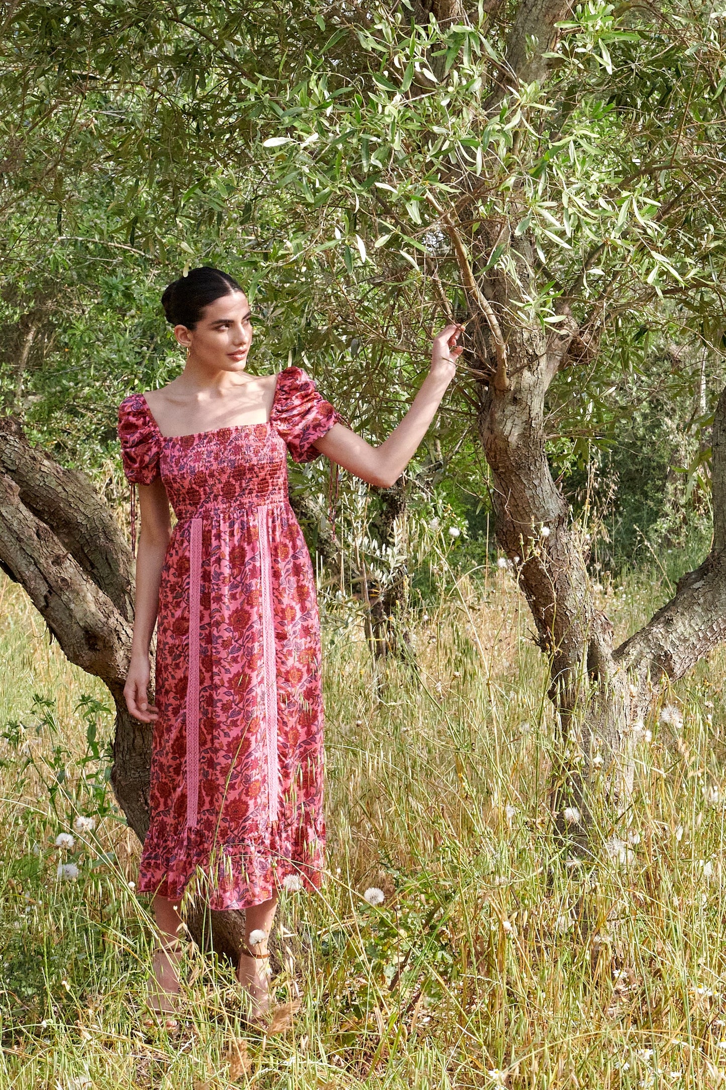 Camilla Dress in Magenta Rose