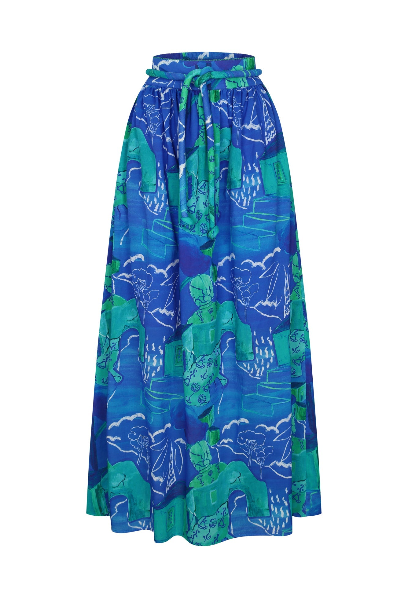 Encantada Skirt in Siembra Azul Print