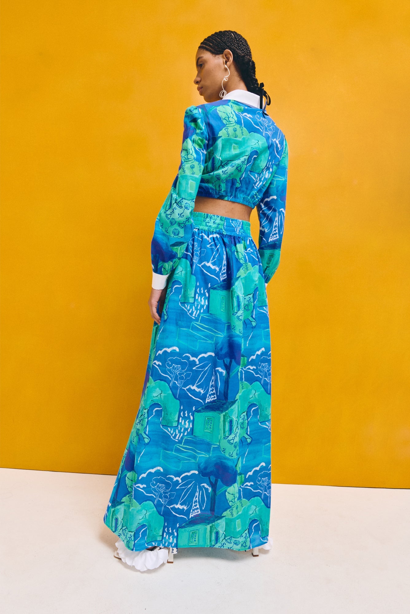 Encantada Skirt in Siembra Azul Print