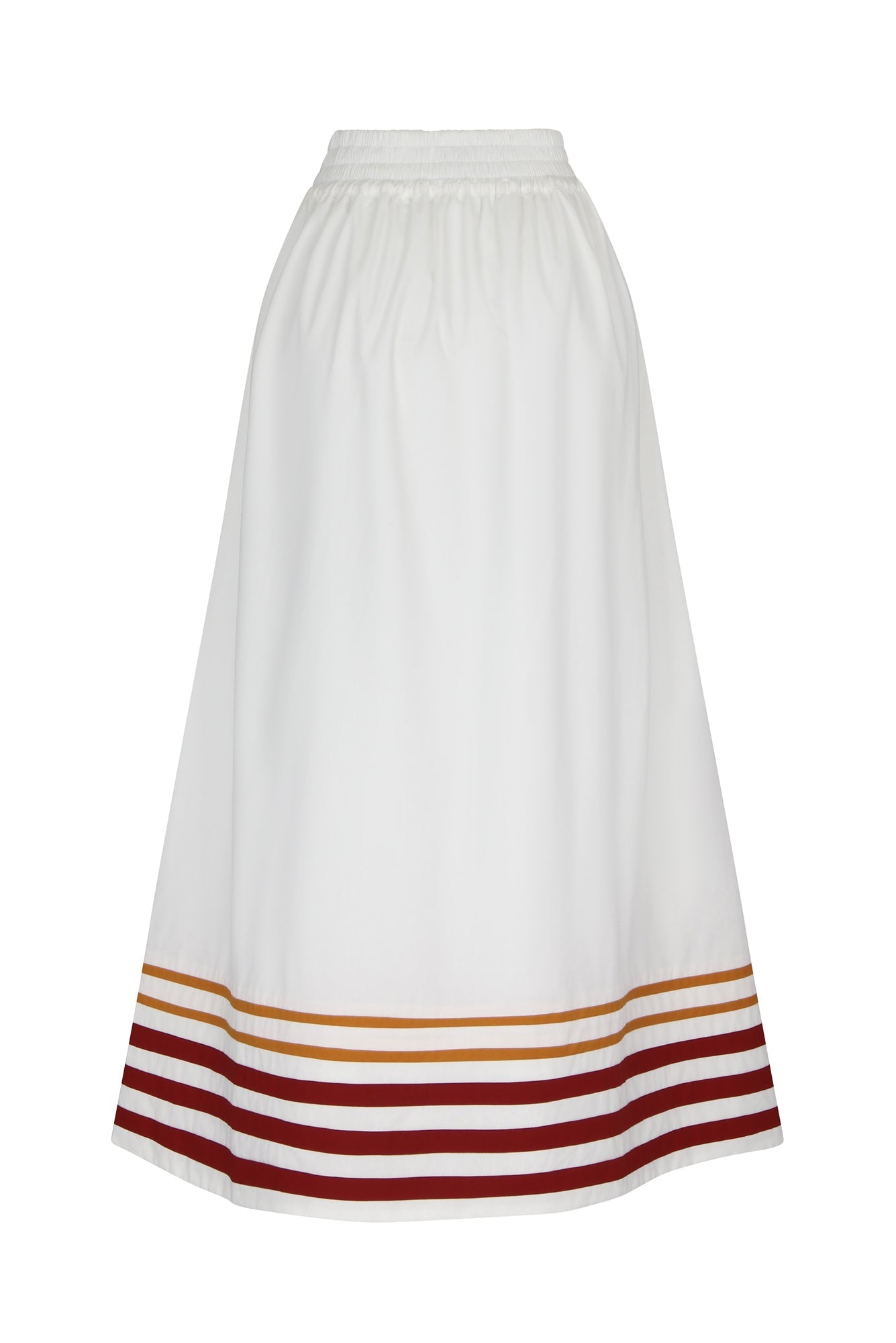 Encantada Skirt in White / Tangerine
