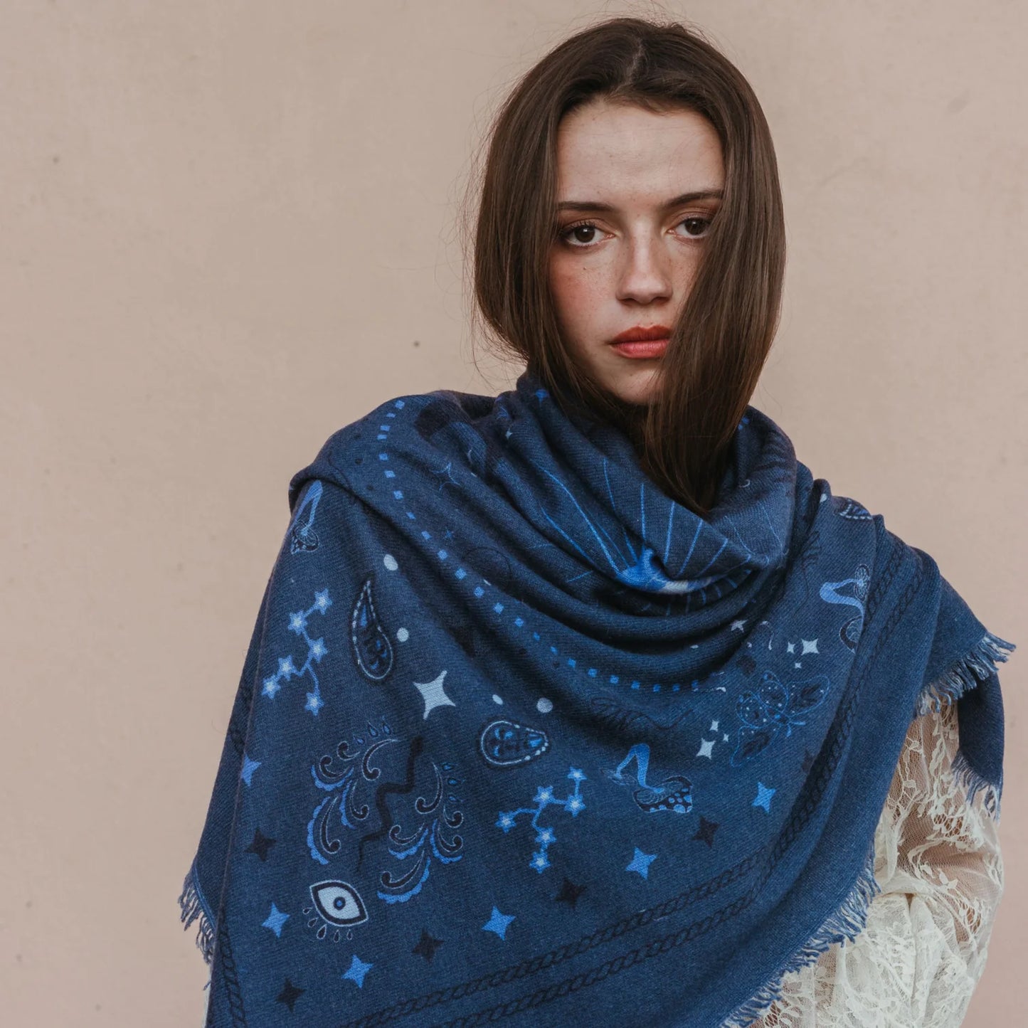Cosmic Rodeo Cashmere Bandana Sweater Wrap