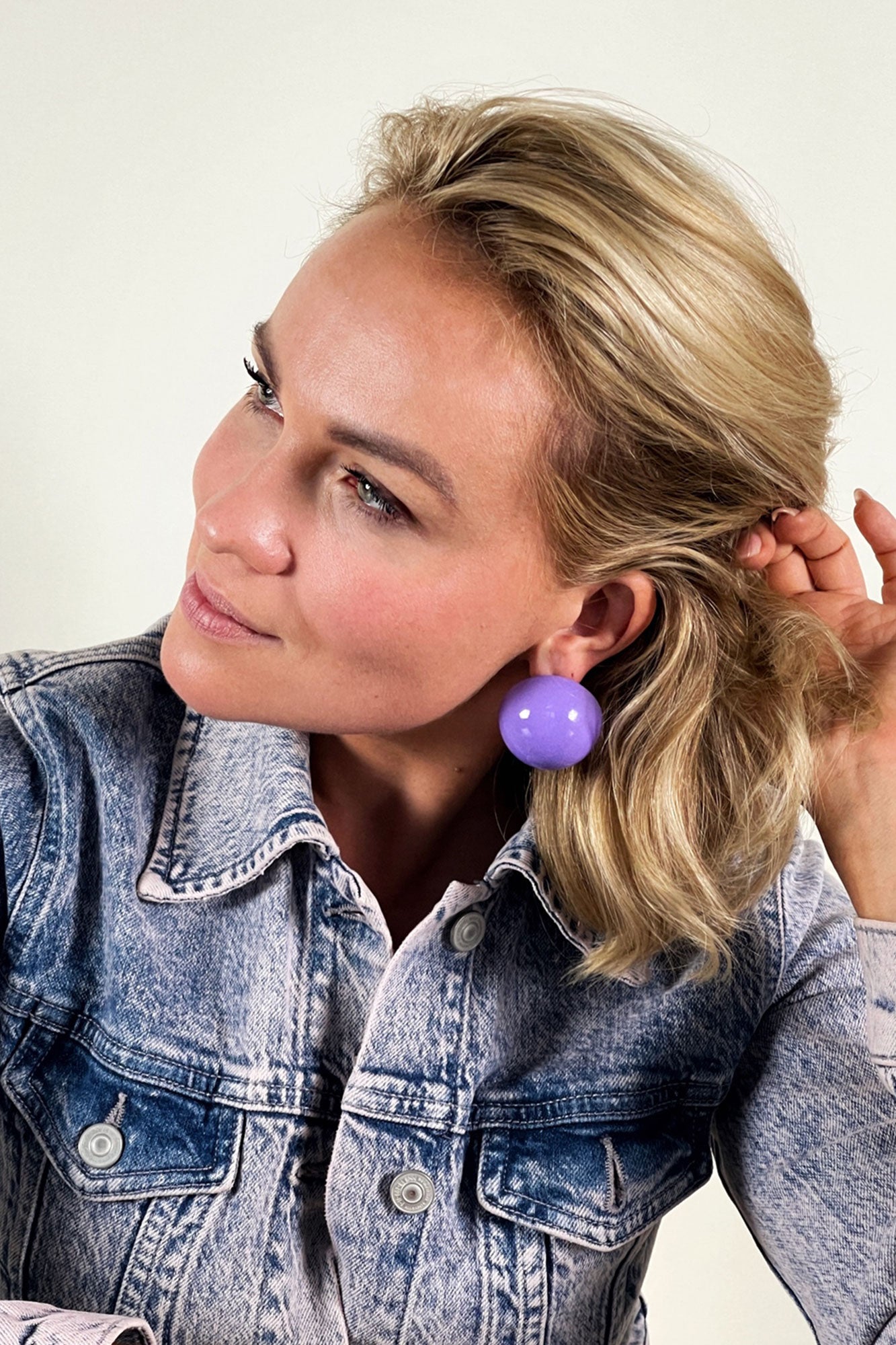 Gaia Earrings in Lavender Mist