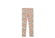 Petit Bateau floral leggings with multicolor botanical print, full-length skinny fit