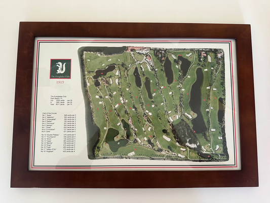 Everglades Golf Course Map (Framed)