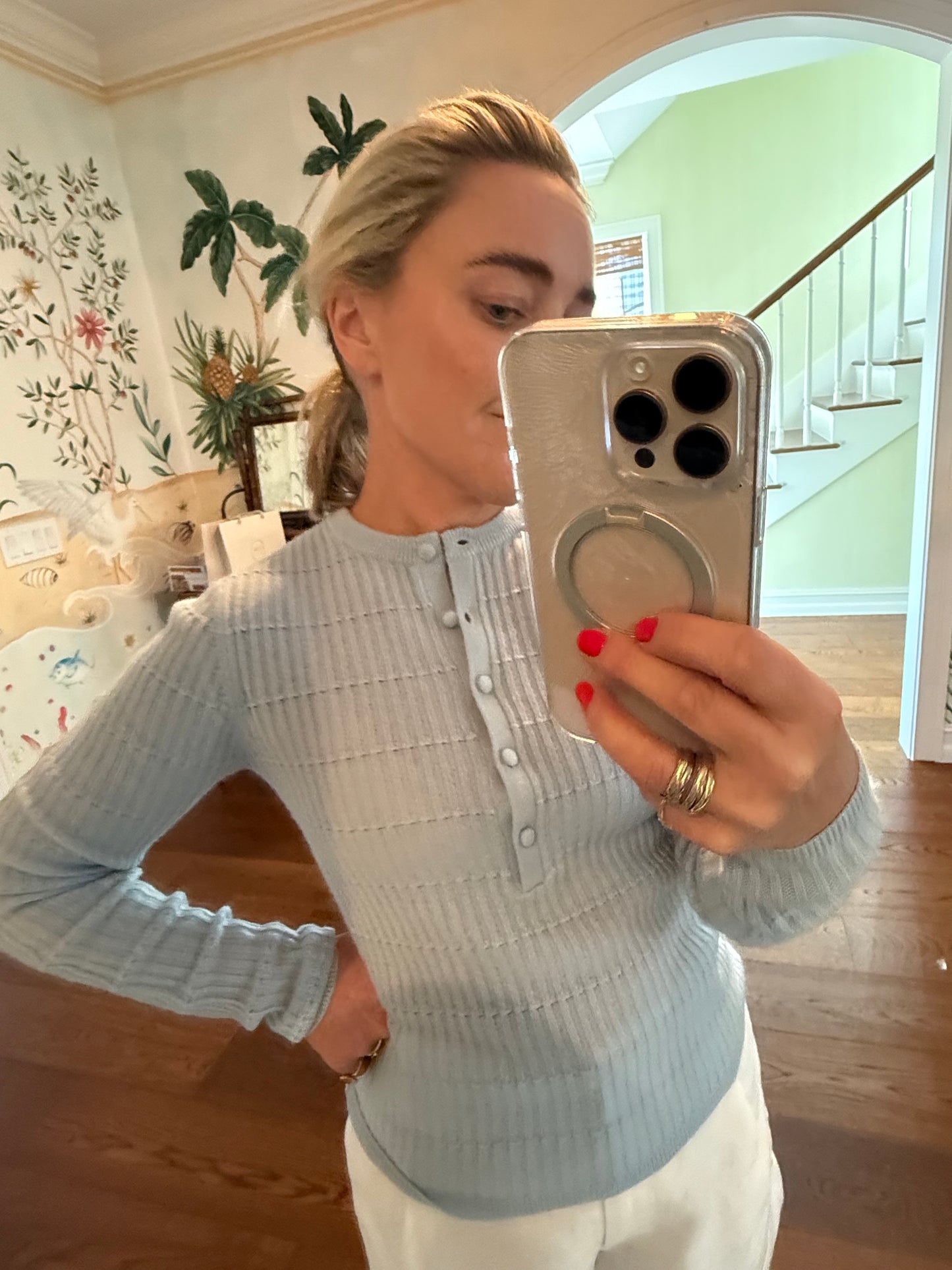 Cashmere Textured Henley