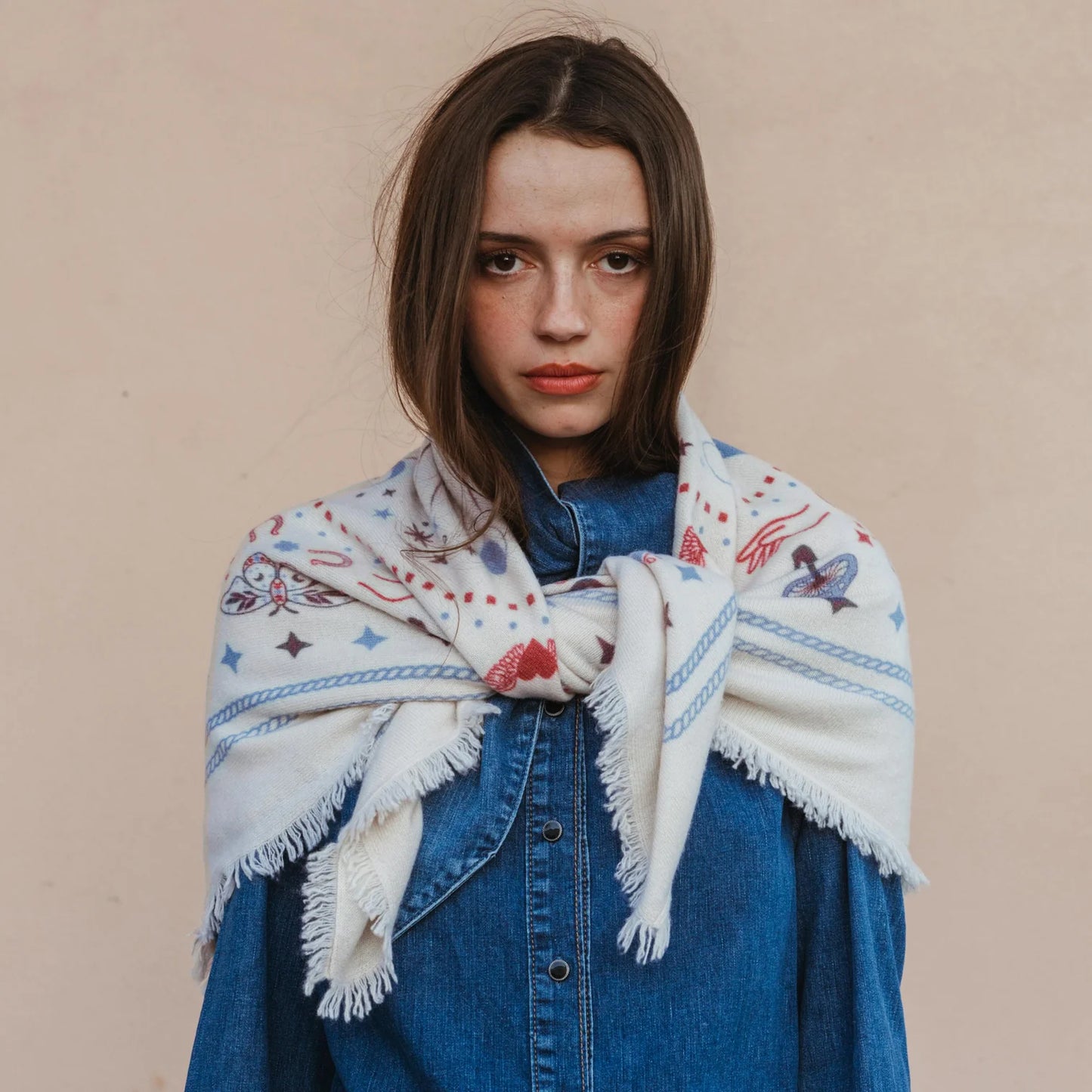 Cosmic Rodeo Cashmere Bandana Sweater Wrap