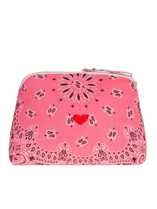 Large Vanity Pouch Pink Heart