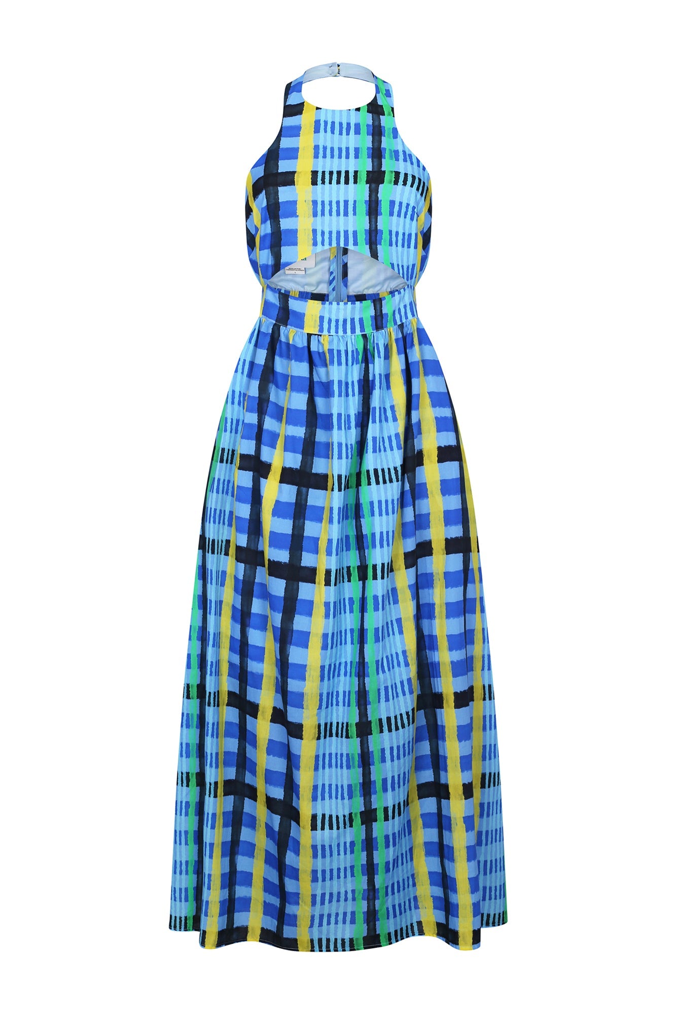Nuevo Chicha Dress in Tartan Charra Azul Print