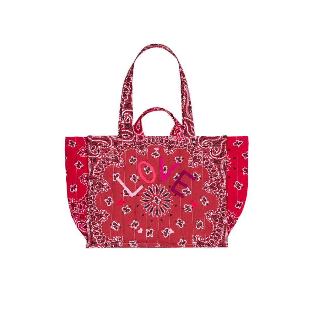 Moyen Cabas Matelassé LOVE Vintage Red/Real Red - PRE ORDER